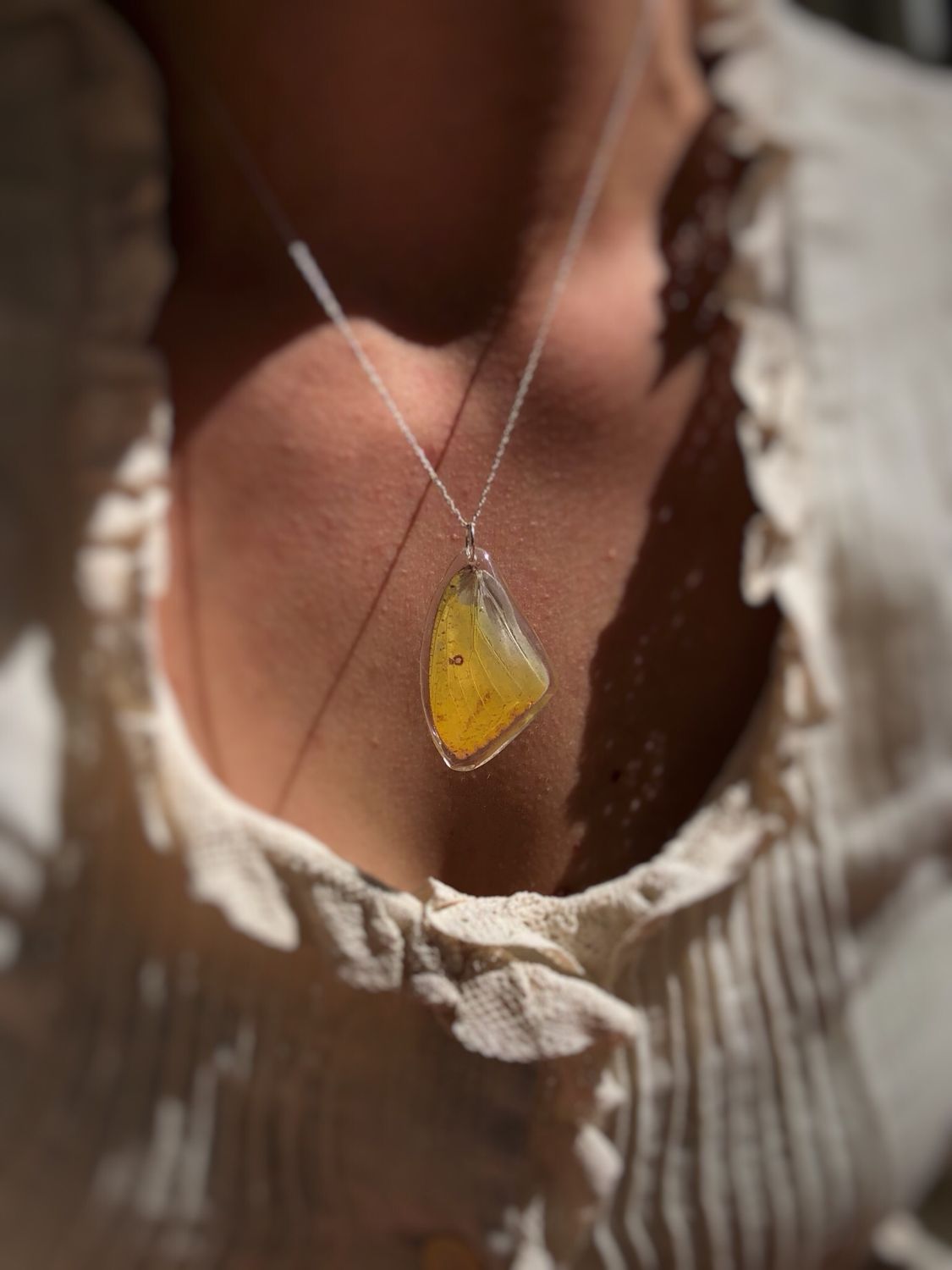 February | Clouded Butterfly Necklace