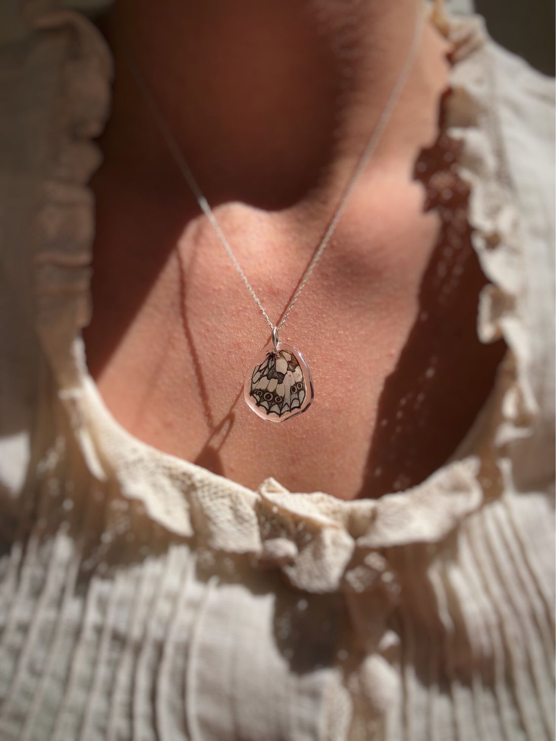 July | Marbled White Necklace