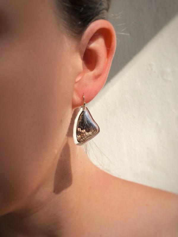 May | Blue Pansy Dangles