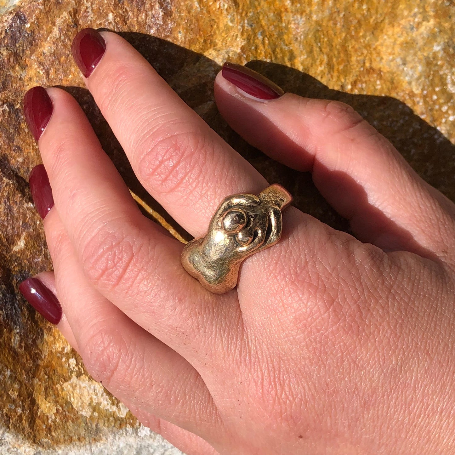 Embrace your inner child ring in Jewelers Bronze