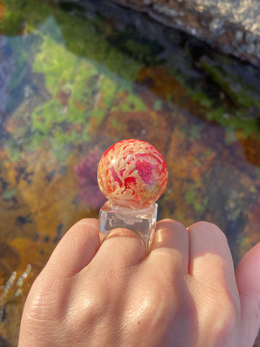 Ocean Globe Ring | Size M
