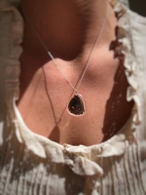 May | Blue Pansy Necklace