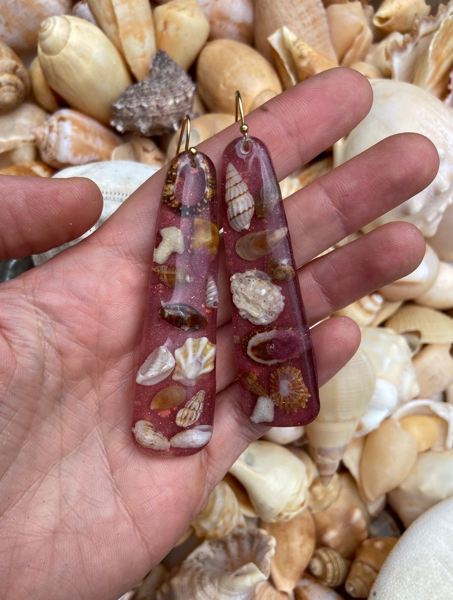 Ocean Treasure Dangles | Mauve