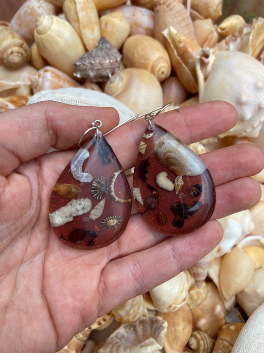 Ocean Treasure Dangles | Maroon