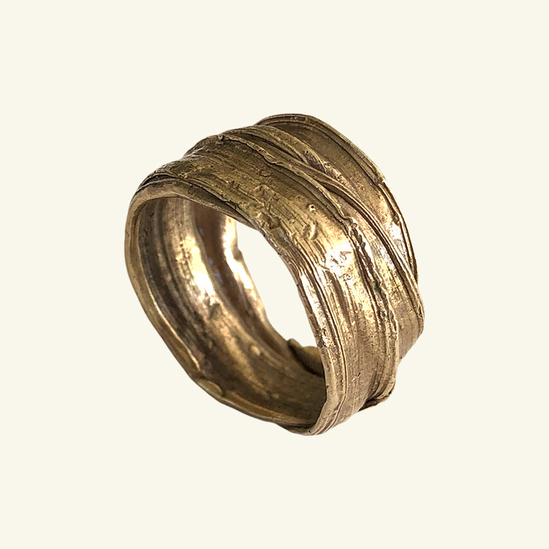 Mitsuro Grass Wide Ring in Jewelers Bronze