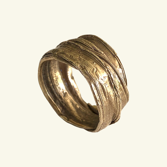 Mitsuro Grass Wide Ring in Jewelers Bronze