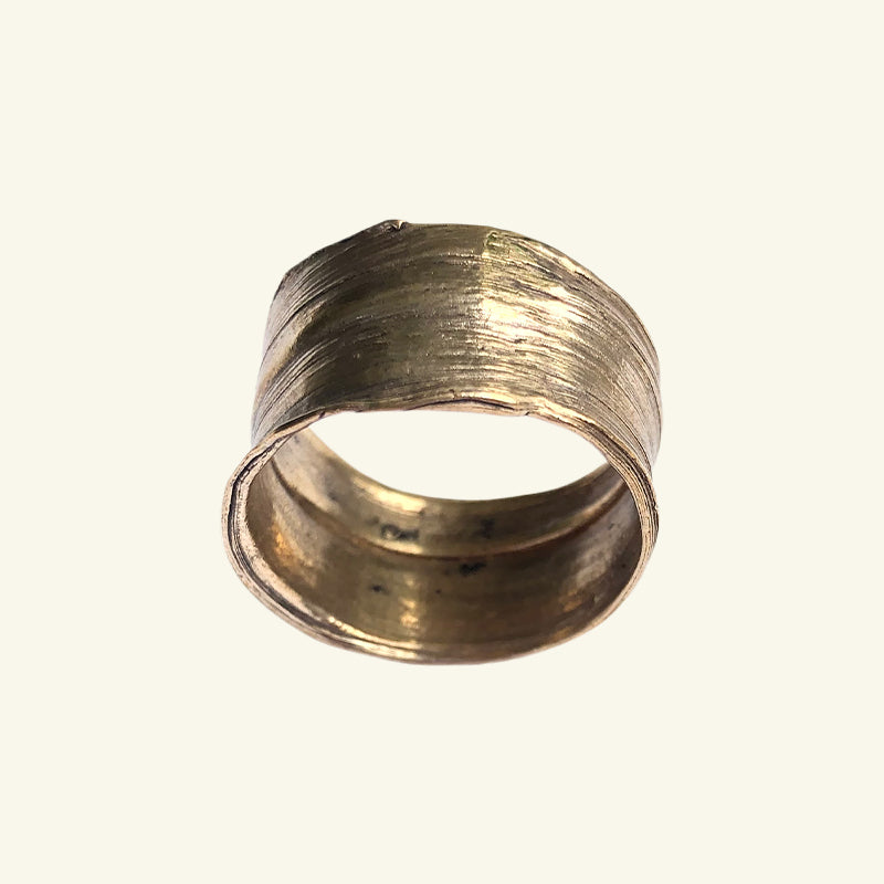 Mitsuro Grass Extra Wide Ring in Jewelers Bronze